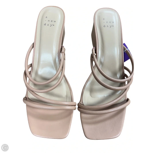 Shoes Heels Block By A New Day In Tan, Size: 8.5