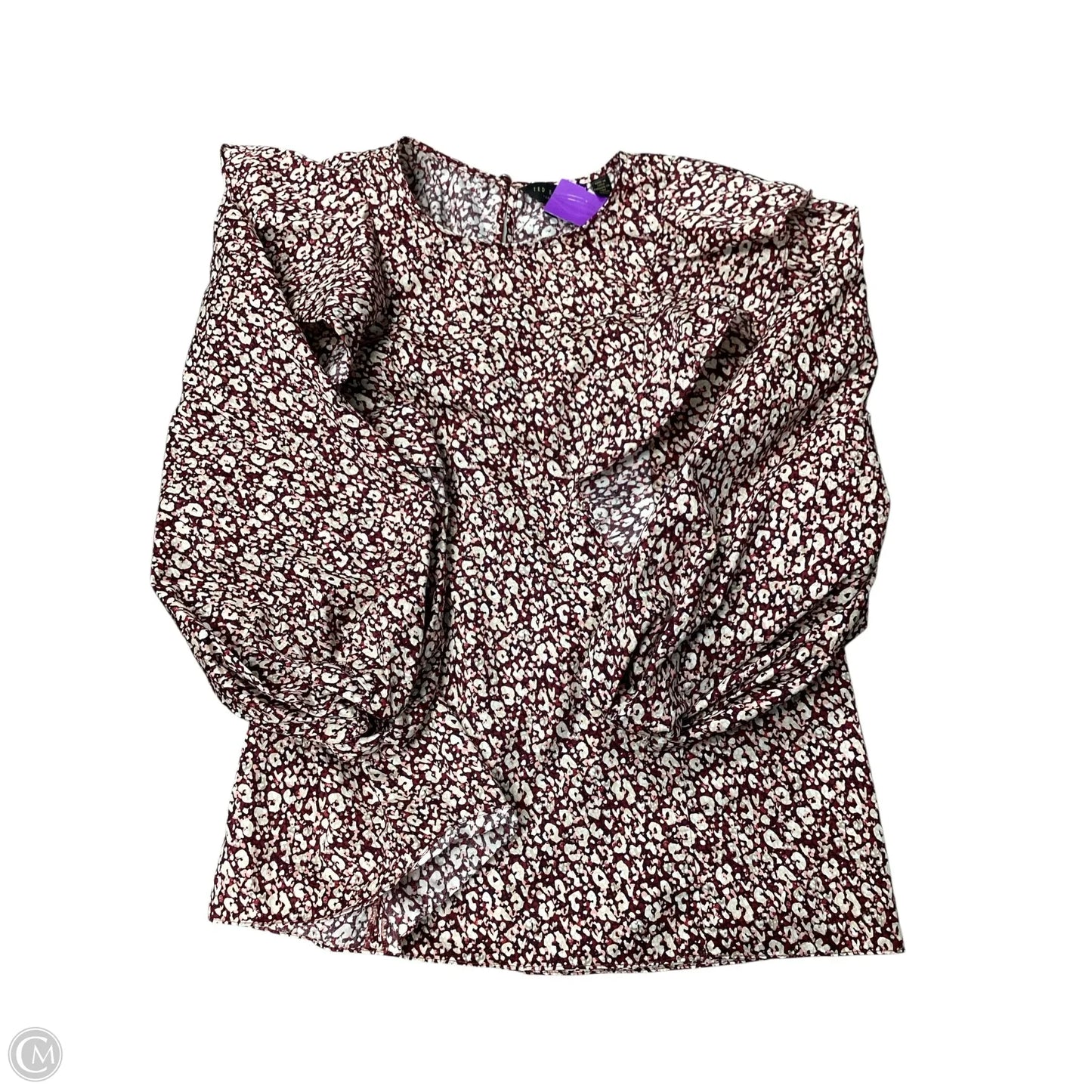 Blouse 3/4 Sleeve By Ted Baker In Maroon, Size: 8