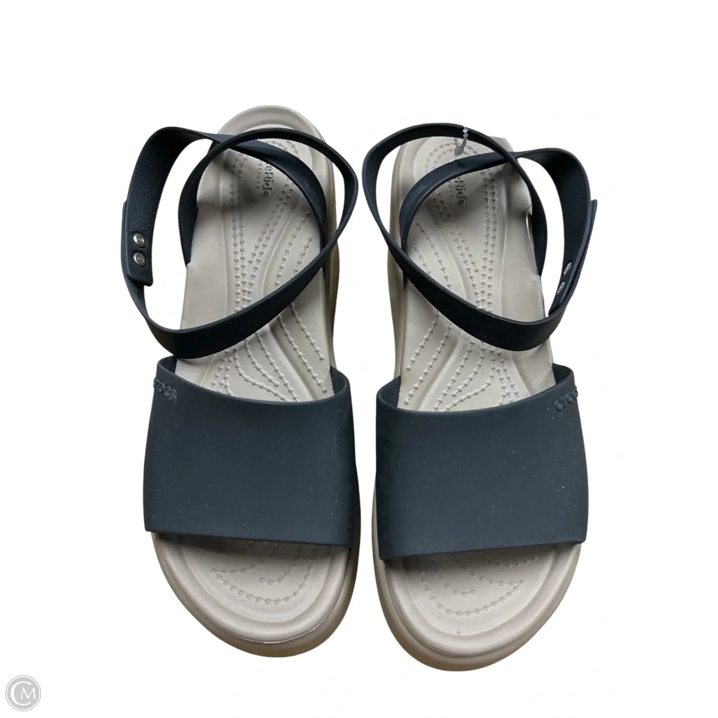Sandals Heels Block By Crocs In Black, Size: 9