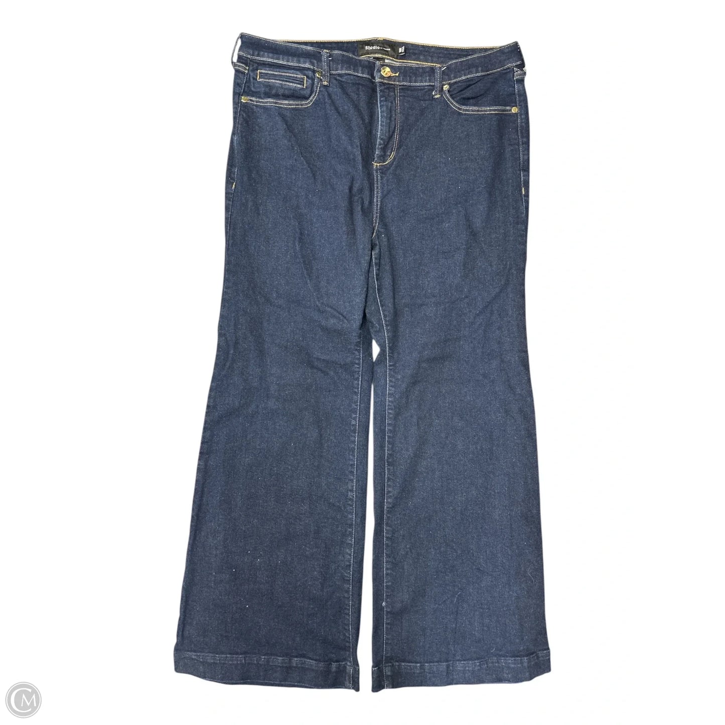 Jeans Wide Leg By Talbots In Blue Denim, Size: 18