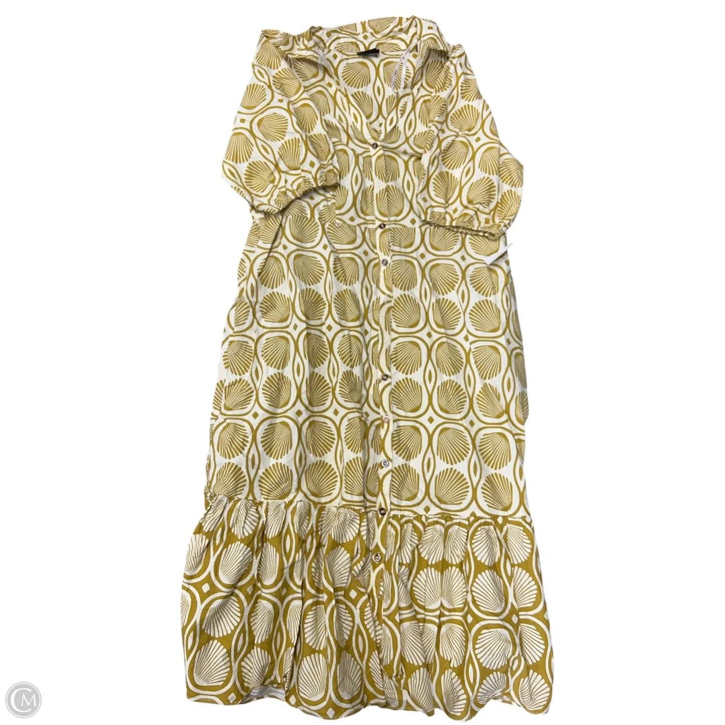 Dress Casual Maxi By City Chic In Cream & Yellow, Size: M