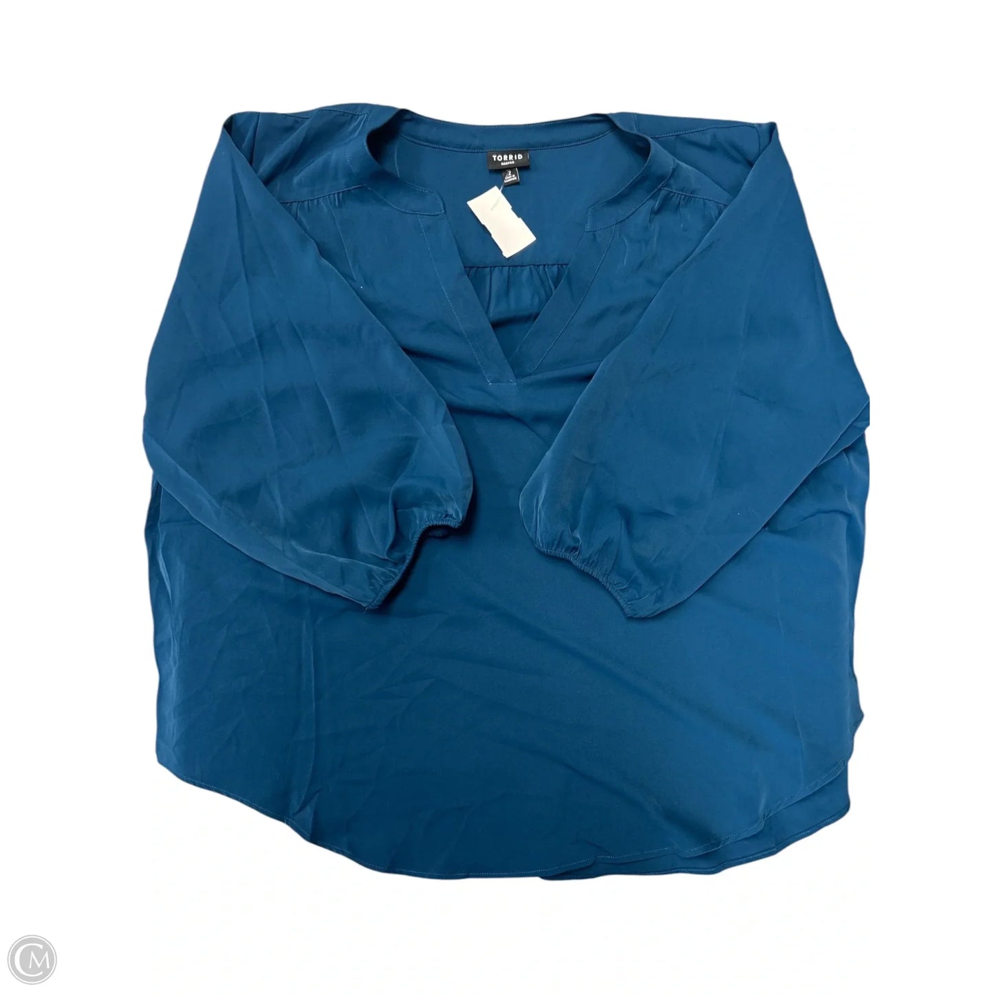 Top Long Sleeve By Torrid In Blue, Size: 2x