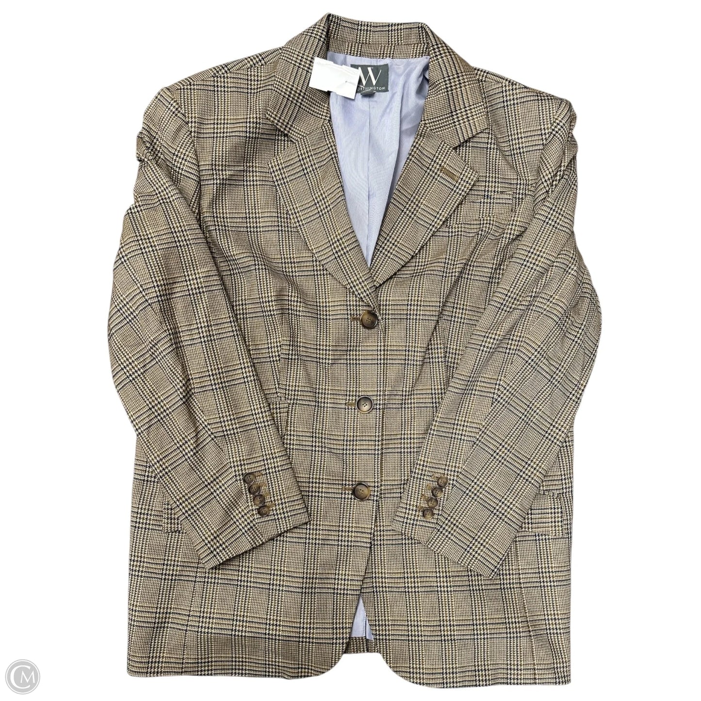 Blazer By Worthington In Blue & Brown, Size: 20
