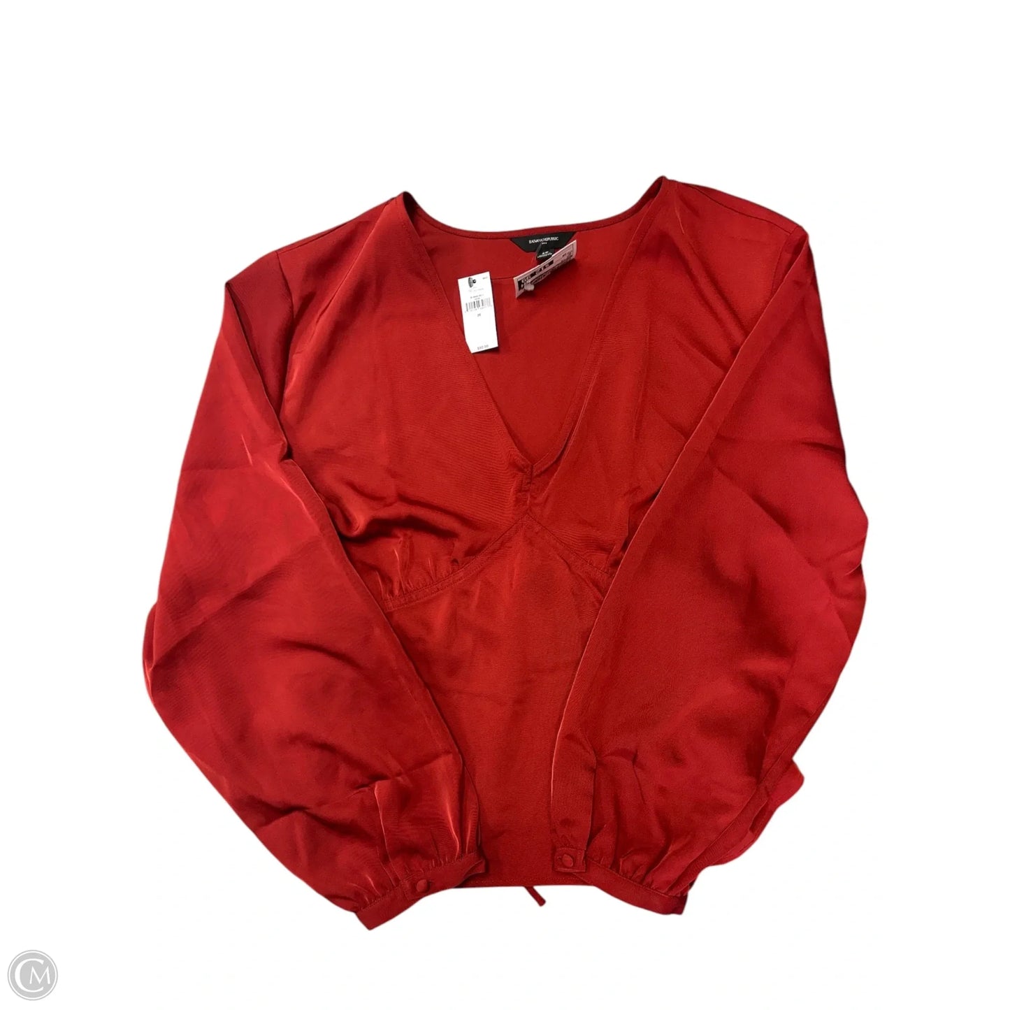 Top Long Sleeve By Banana Republic In Red, Size: 20