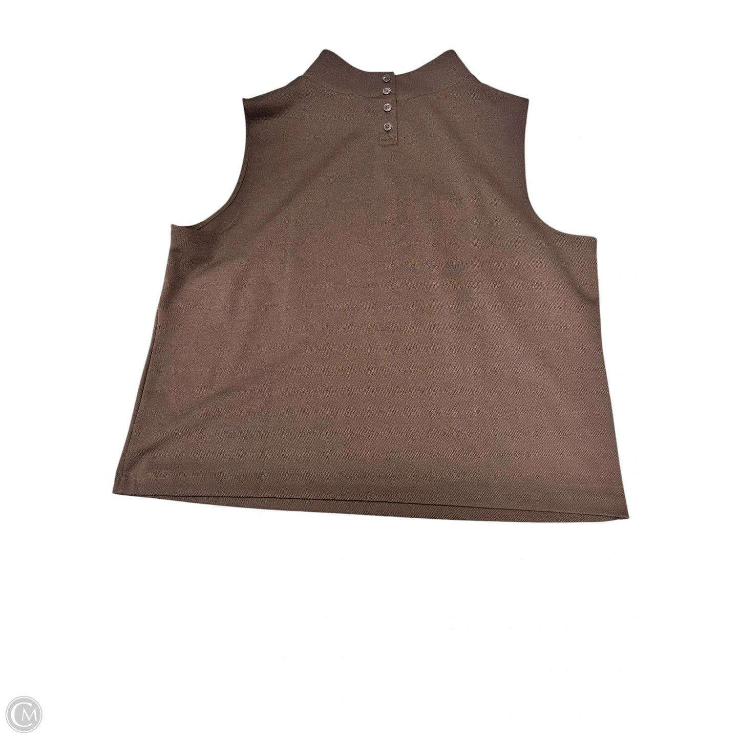 Top Sleeveless By Talbots In Brown, Size: 2x