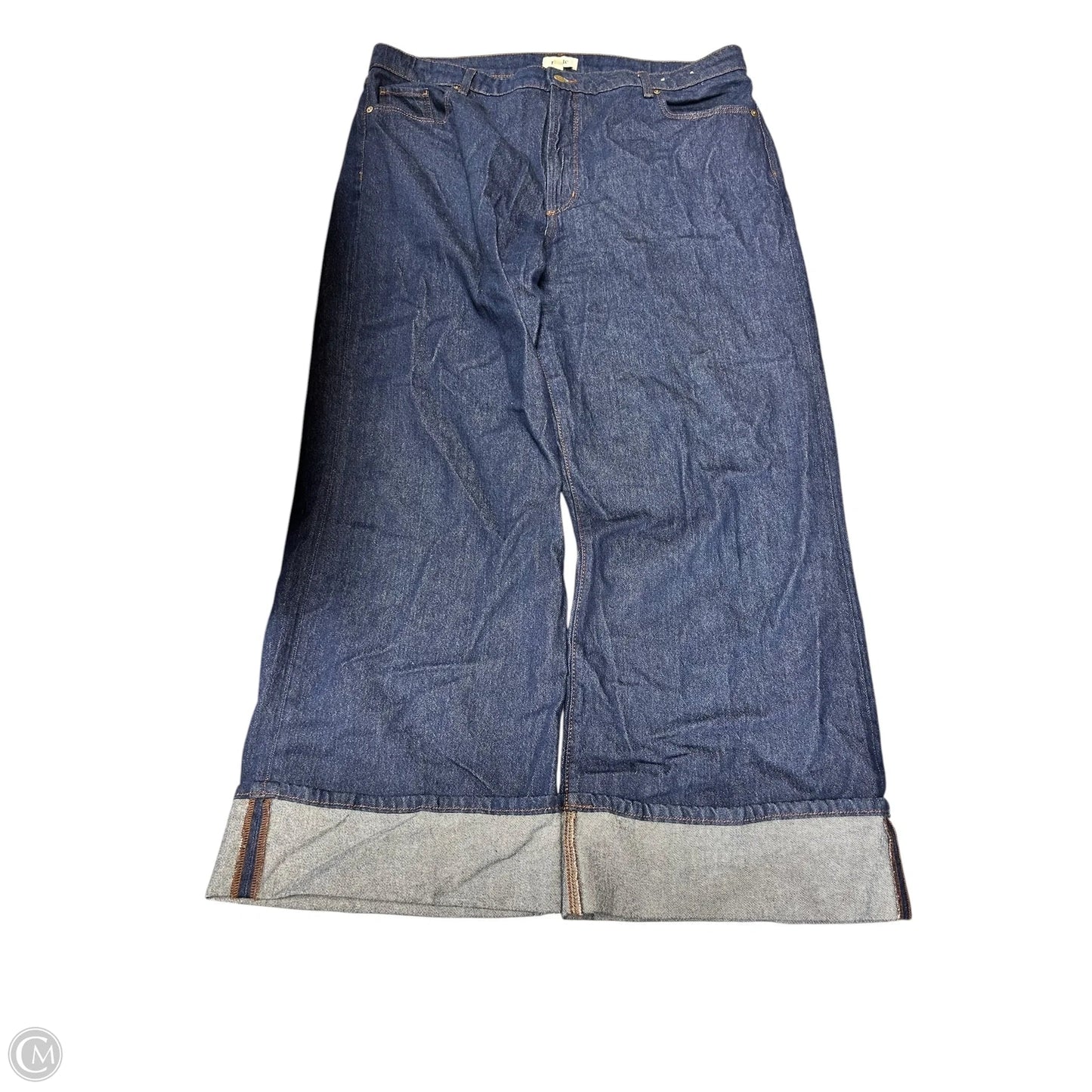 Jeans Wide Leg By Cmc In Blue Denim, Size: 16