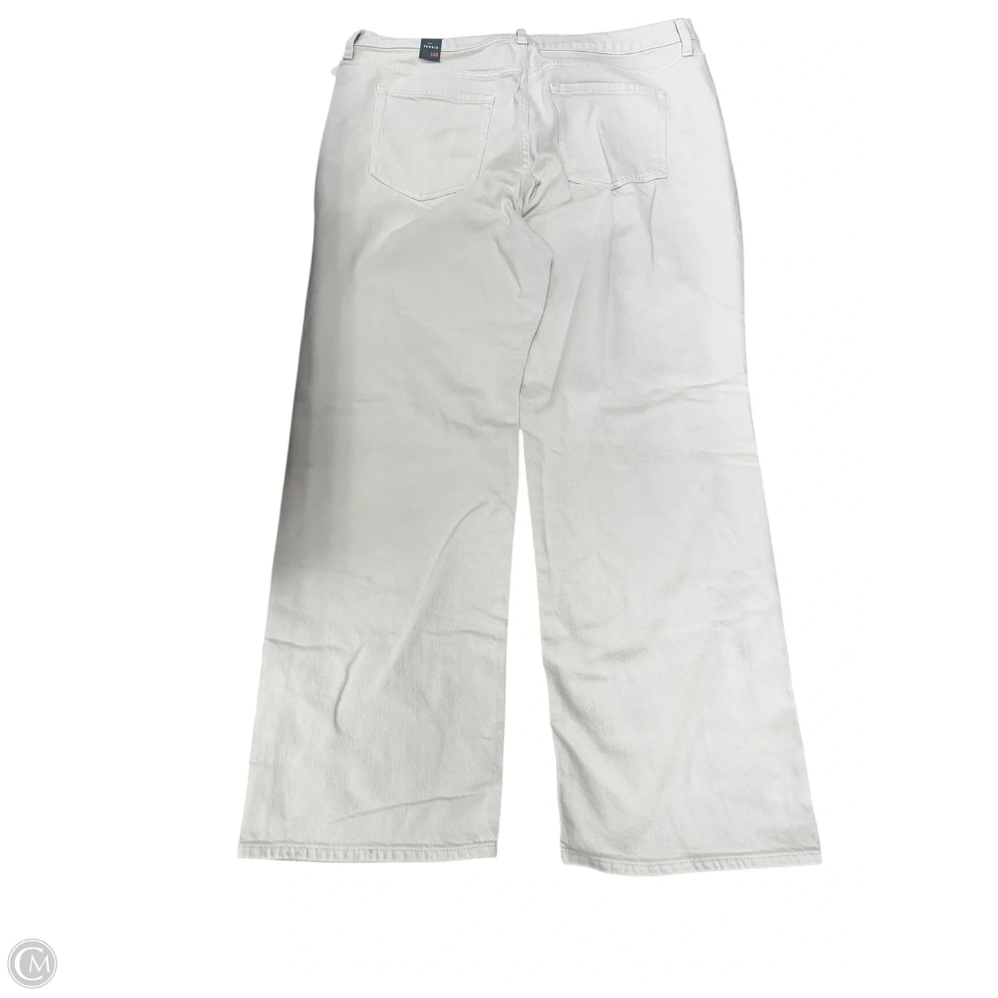 Jeans Wide Leg By Torrid In Cream, Size: 14