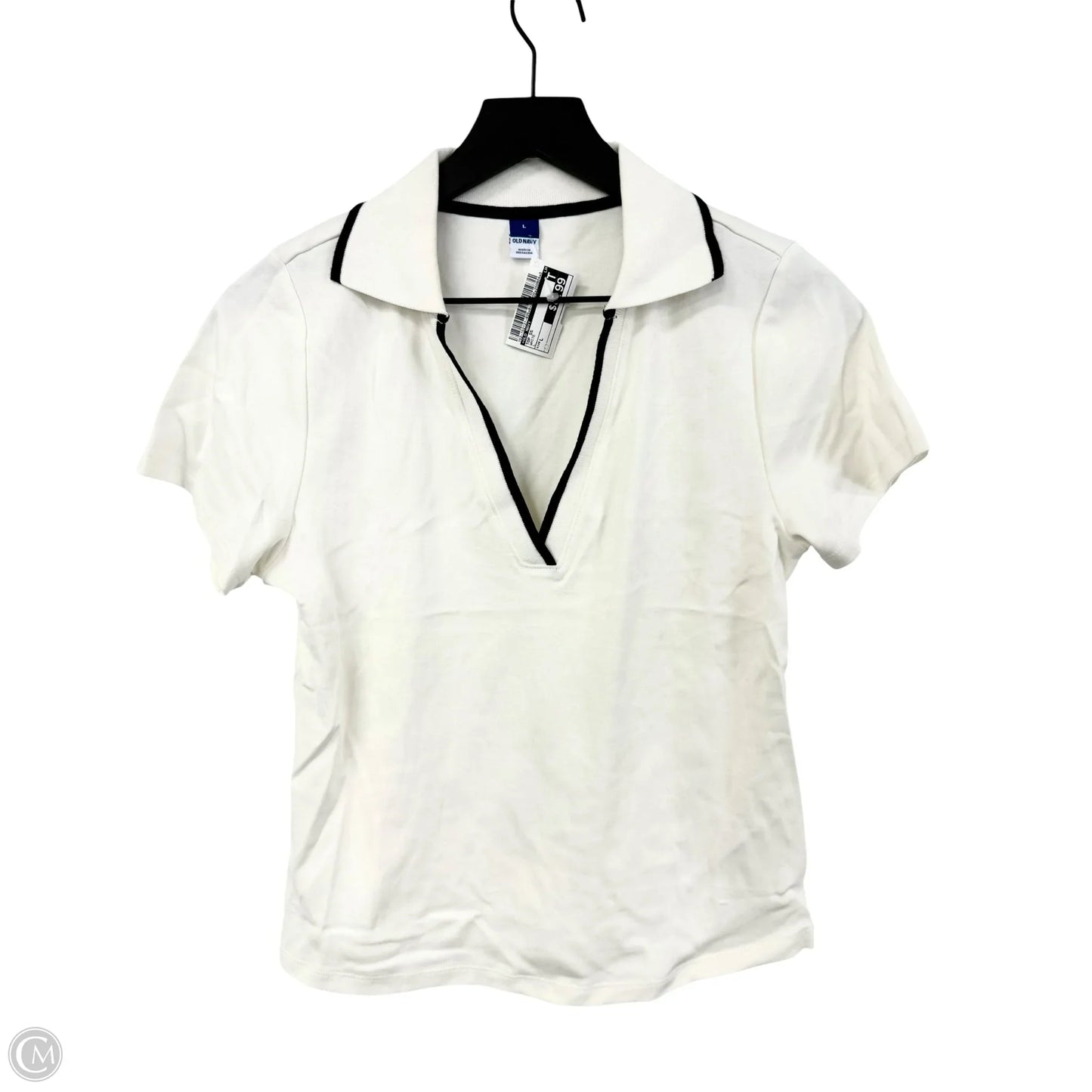 Top Short Sleeve By Old Navy In White, Size: L