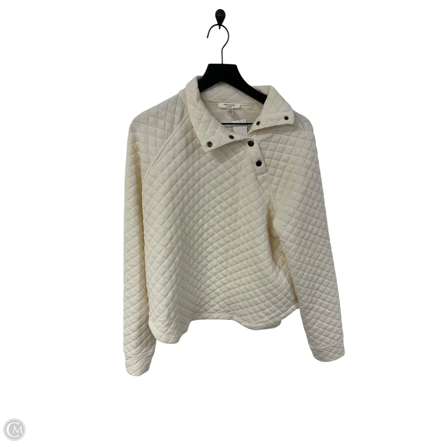 Sweatshirt Collar By Cable And Gauge In White, Size: L