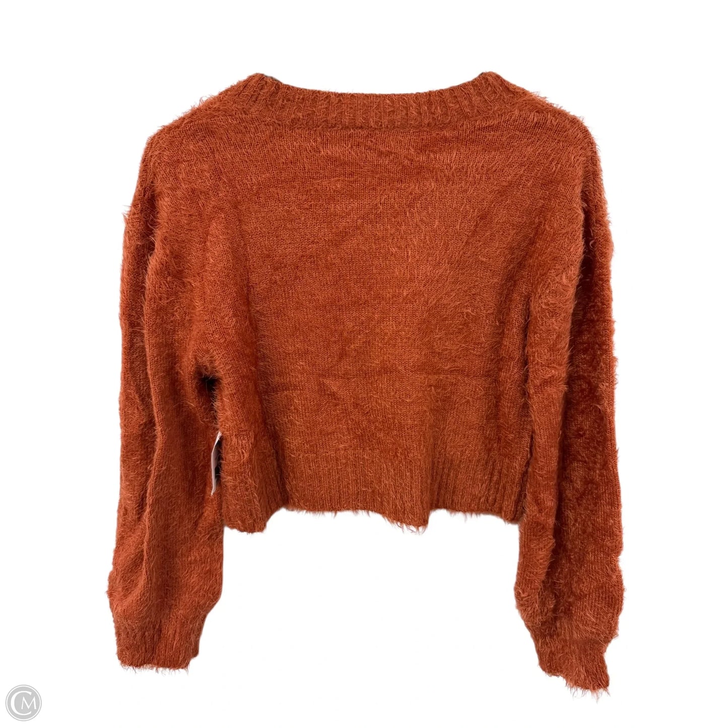 Sweater Cardigan By Clothes Mentor In Orange, Size: M