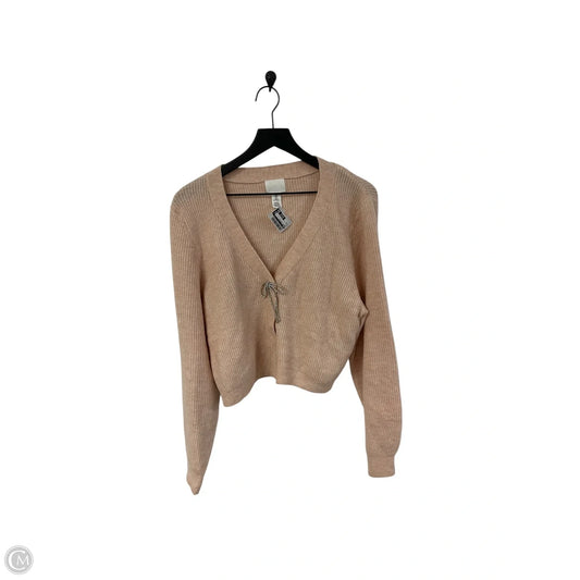 Sweater Cardigan By H&m In Pink, Size: M