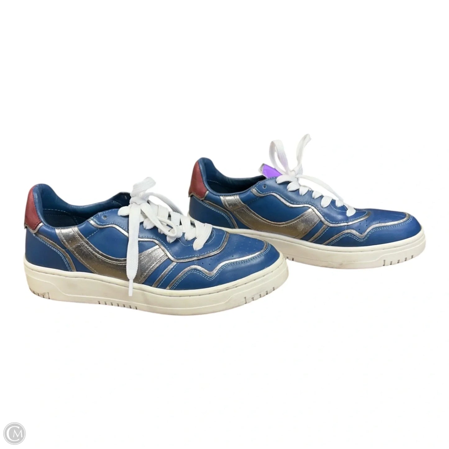 Shoes Sneakers By Free People In Blue & Silver, Size: 9