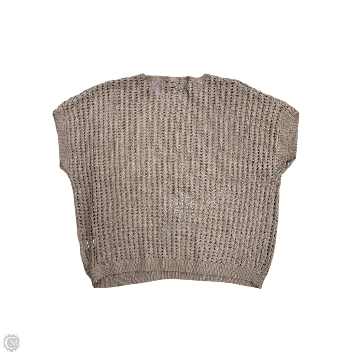 Sweater Short Sleeve By Zenana In Tan, Size: S