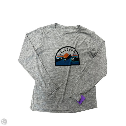 Athletic Top Long Sleeve Crewneck By Patagonia In Grey, Size: S