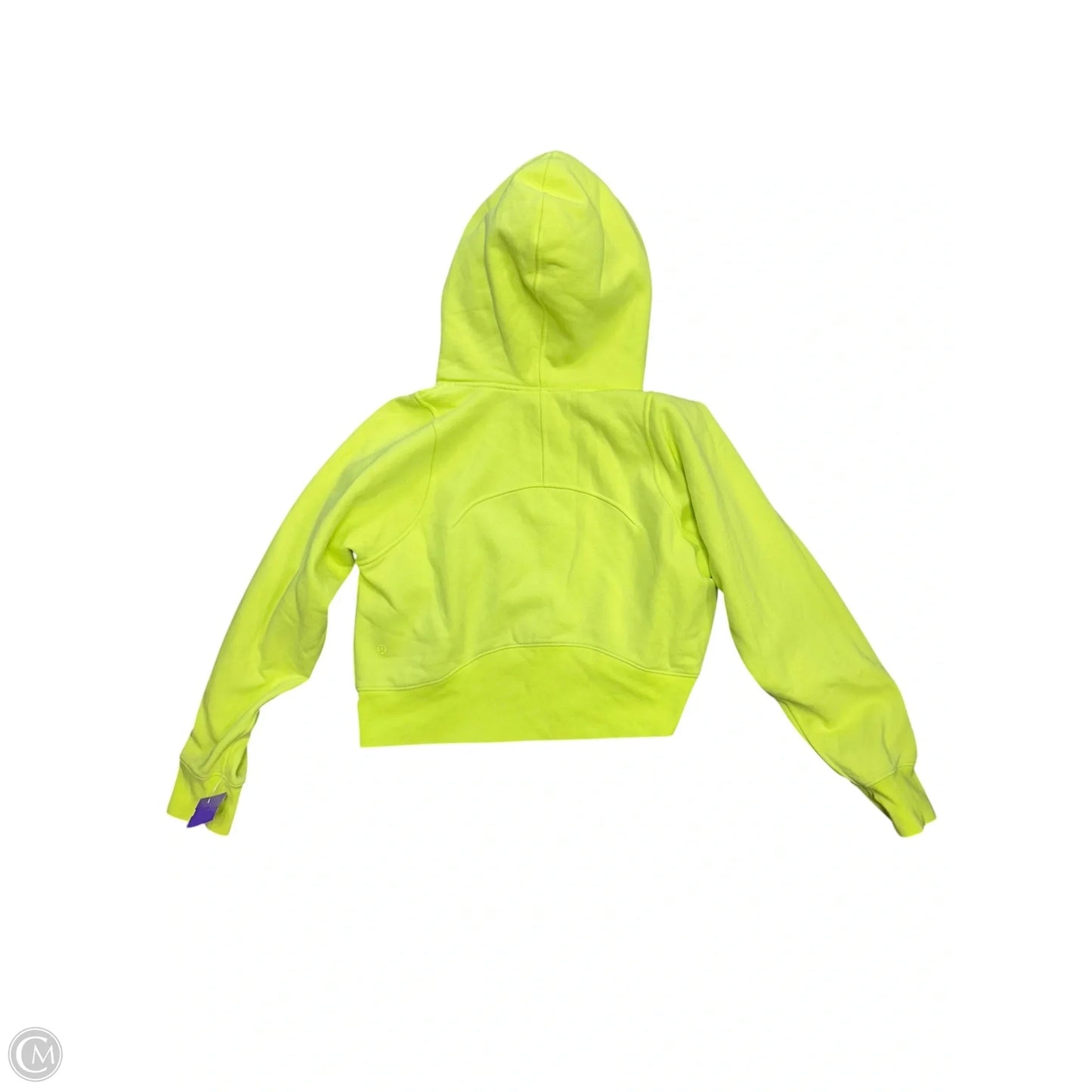 Athletic Sweatshirt Hoodie By Lululemon In Chartreuse, Size: S