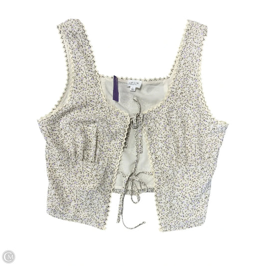 Top Sleeveless By Le Lis In Floral Print, Size: L
