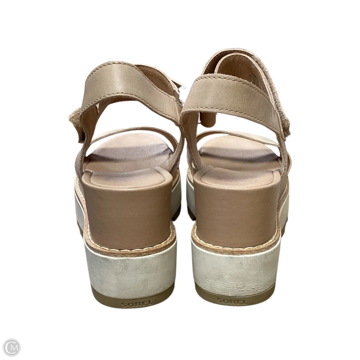 Sandals Heels Wedge By Sorel In Tan, Size: 6.5