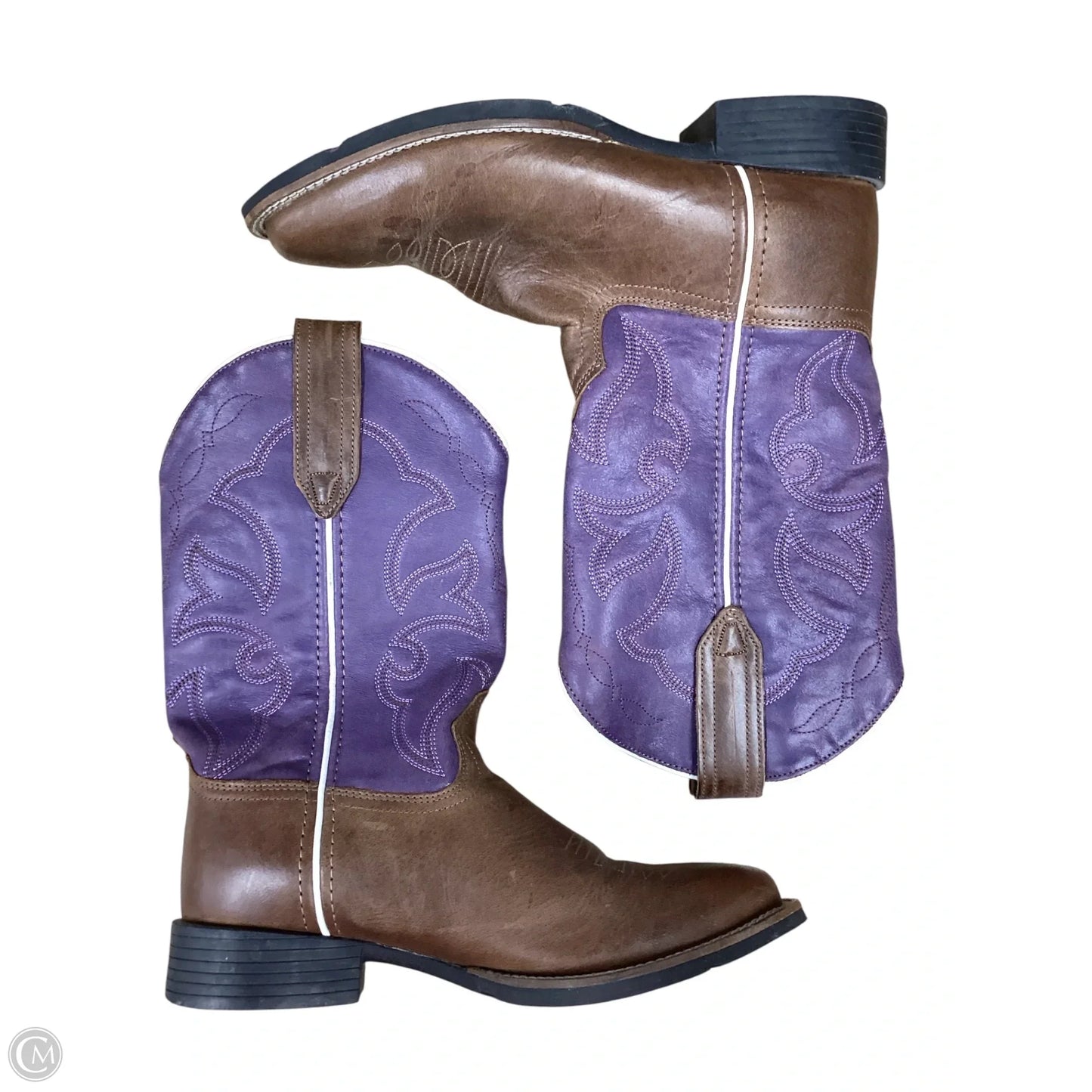 Boots Western By Roper In Brown & Purple, Size: 8