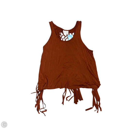 Top Sleeveless By Shyanne In Brown, Size: M