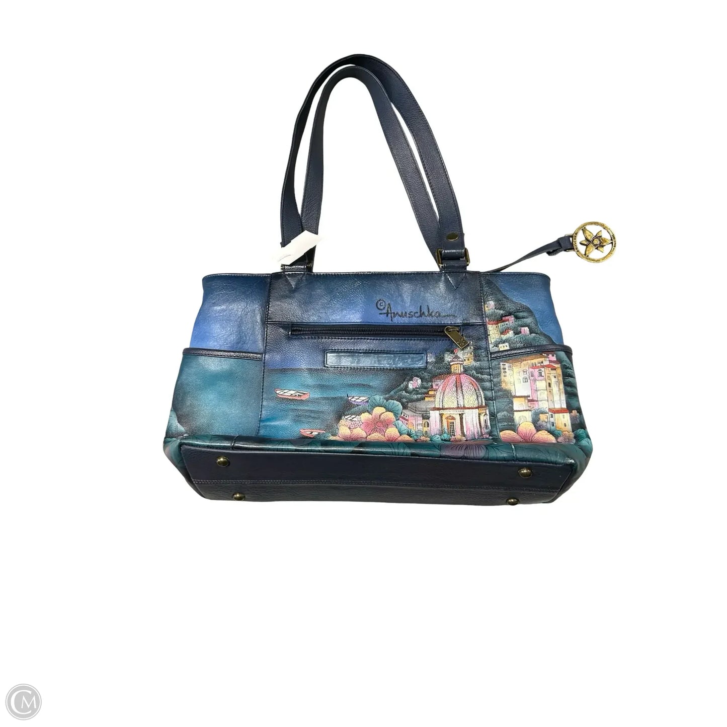 Handbag Leather By Anuschka, Size: Large