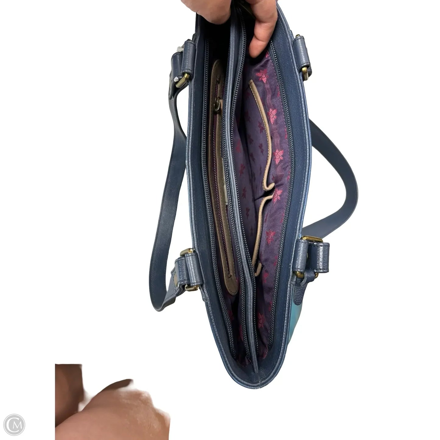 Handbag Leather By Anuschka, Size: Large