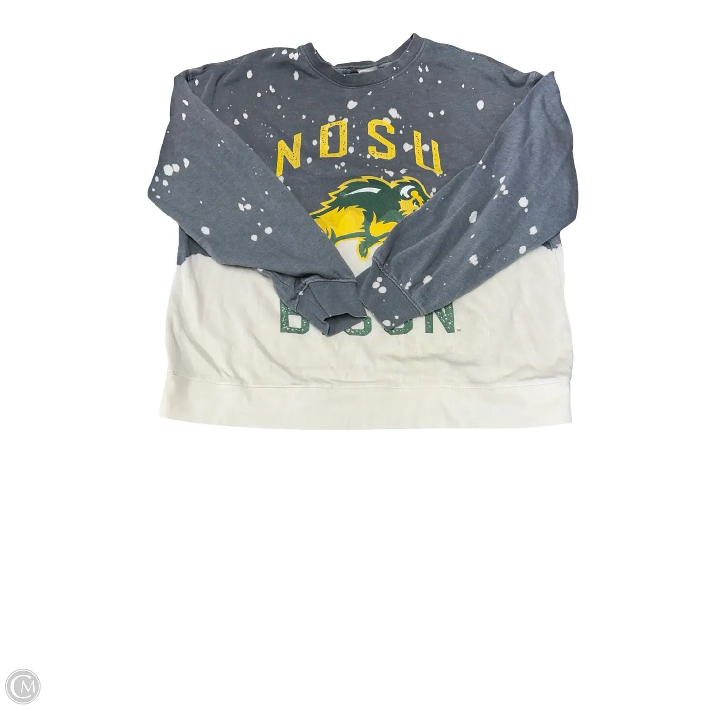 Sweatshirt Crewneck By Gameday Couture In Cream & Grey, Size: L