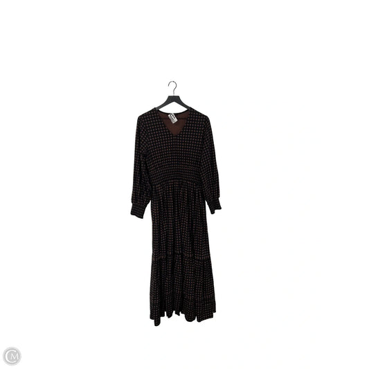 Dress Casual Maxi By Downeast In Black & Brown, Size: L