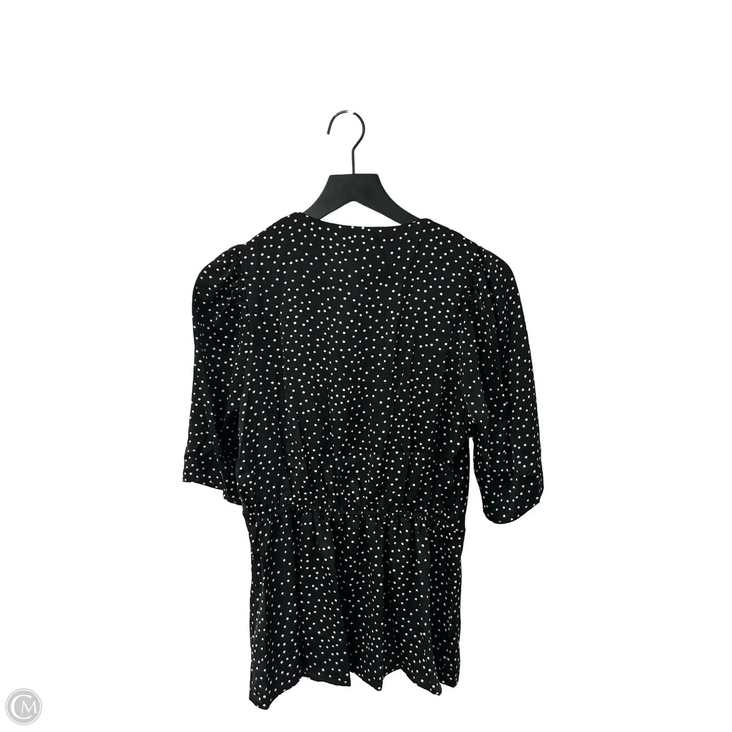 Top Short Sleeve By Andree By Unit In Polkadot Pattern, Size: M