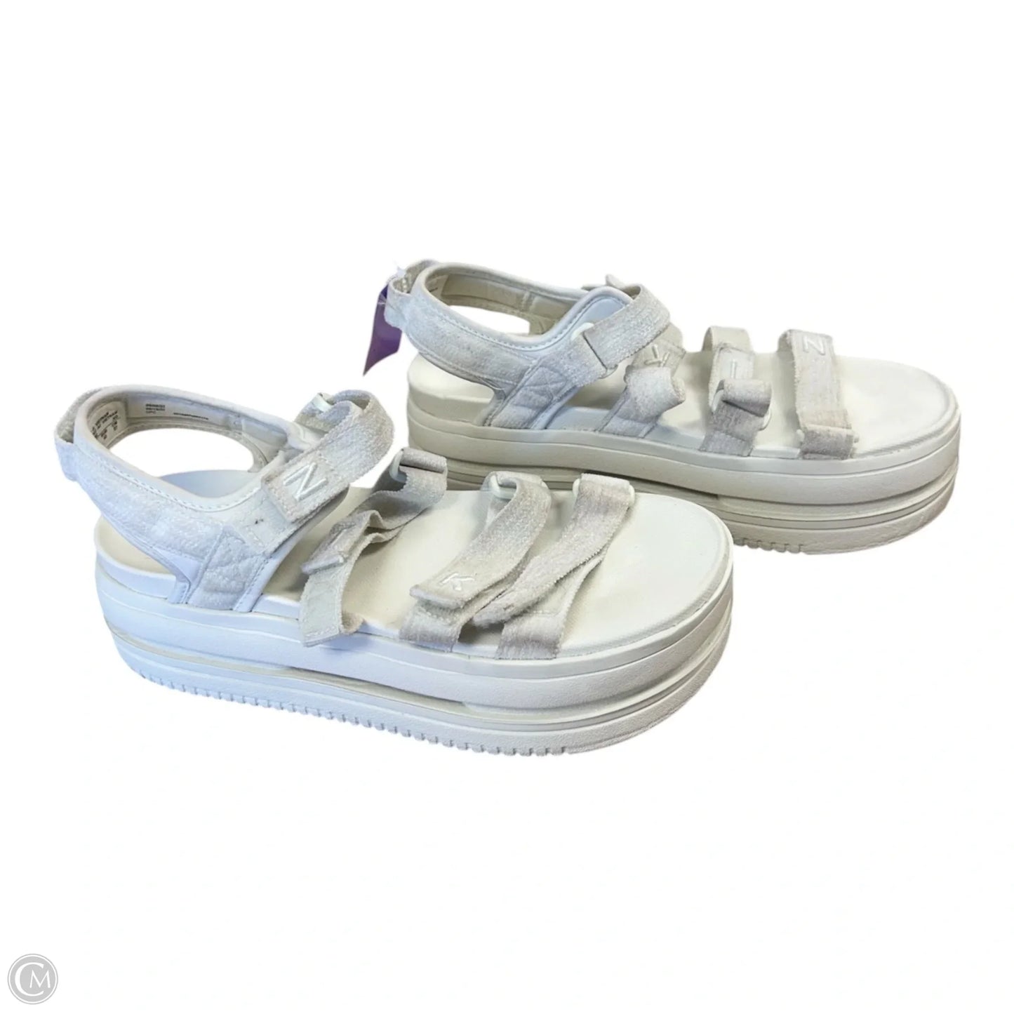 Sandals Heels Platform By Nike In Cream, Size: 10