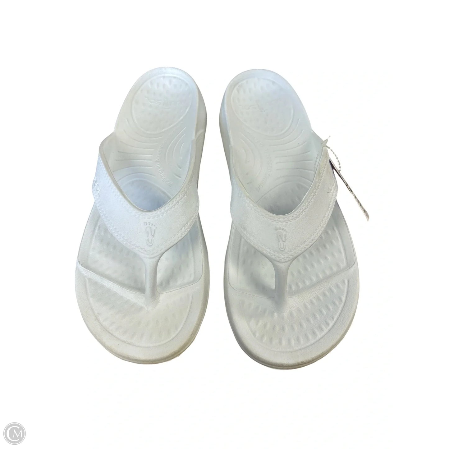 Sandals Flip Flops By Clothes Mentor In White, Size: 8