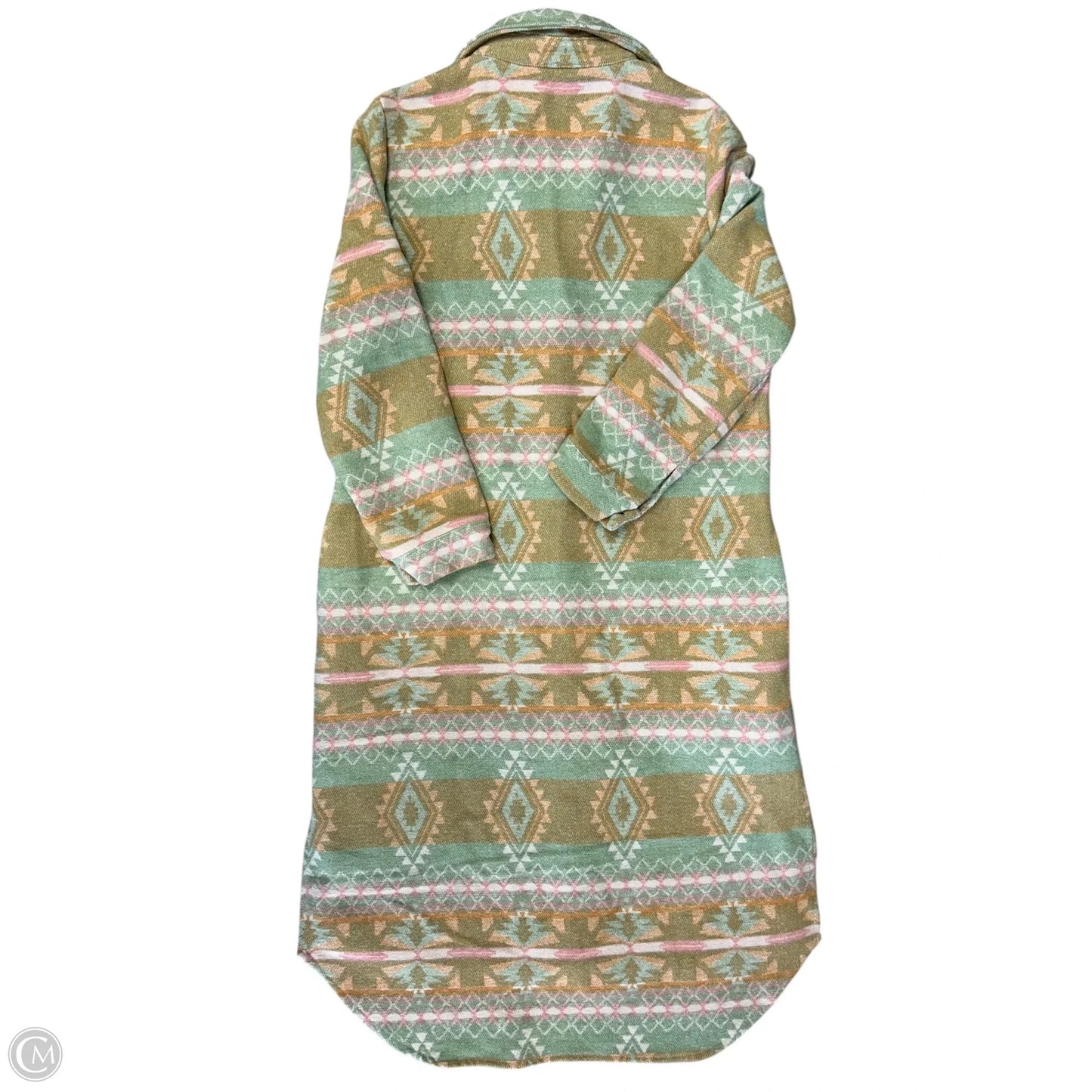 Dress Casual Midi By Lucky & Blessed In Green & Orange, Size: S