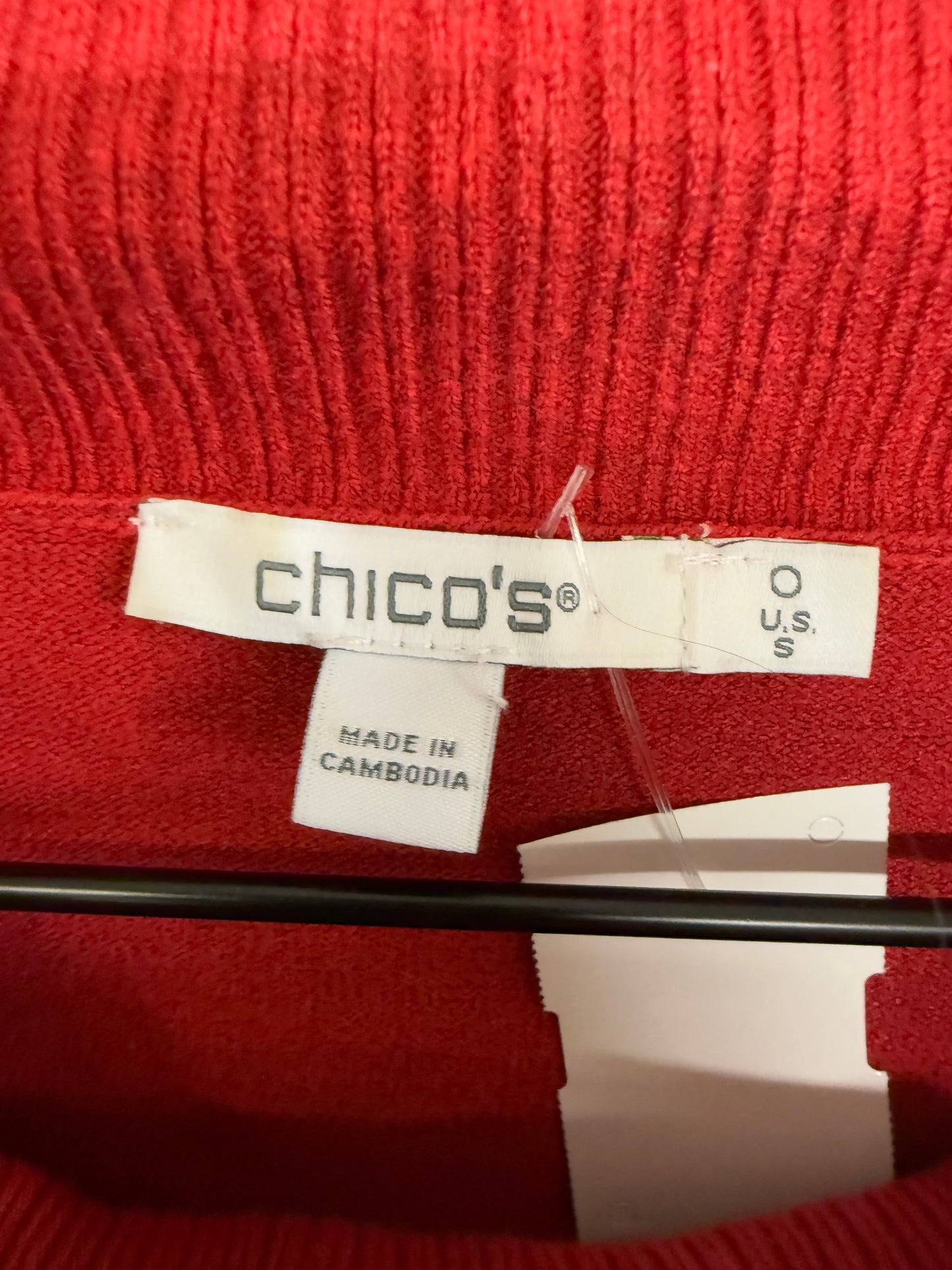Sweater By Chicos In Red, Size: S