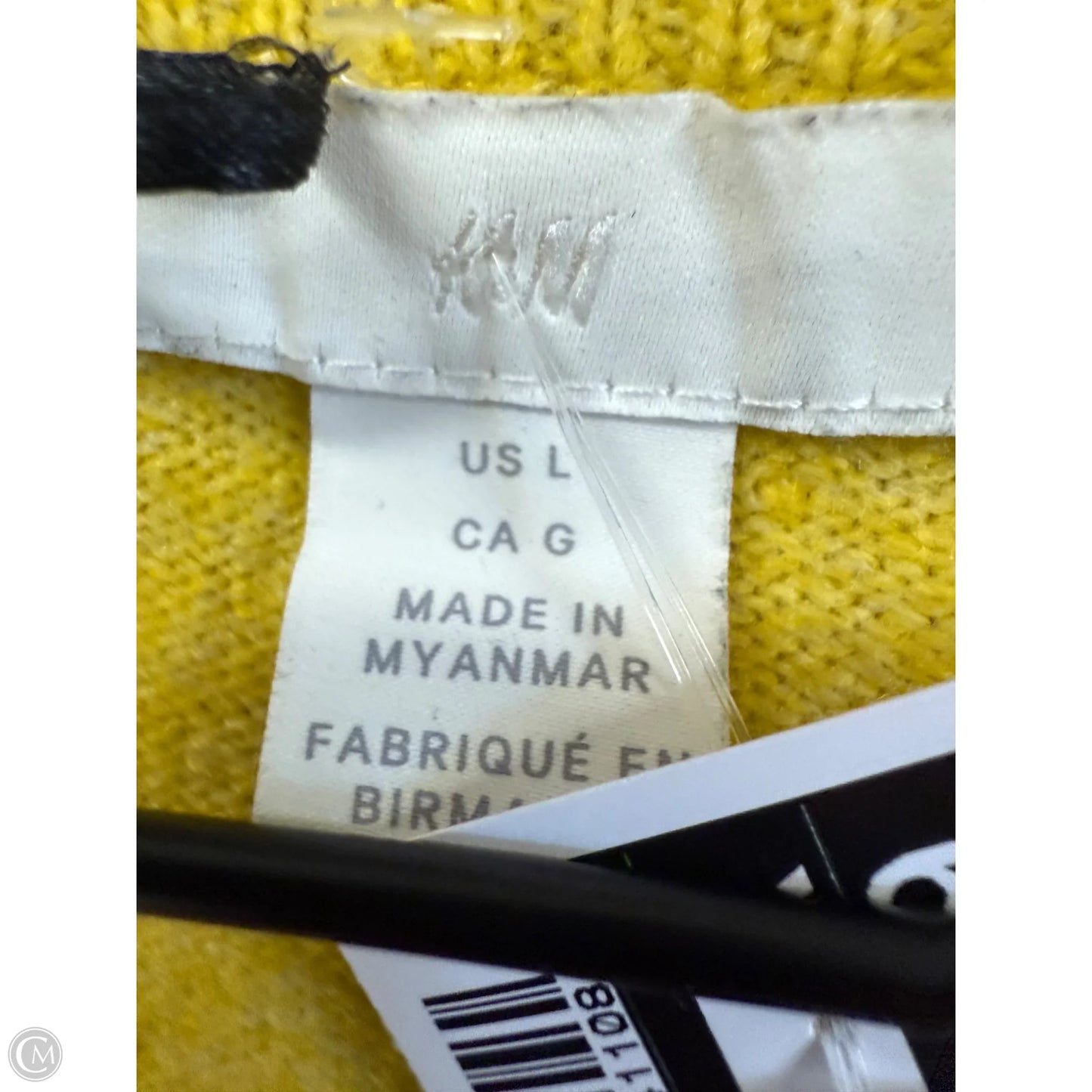 Sweater By H&m In Yellow, Size: L