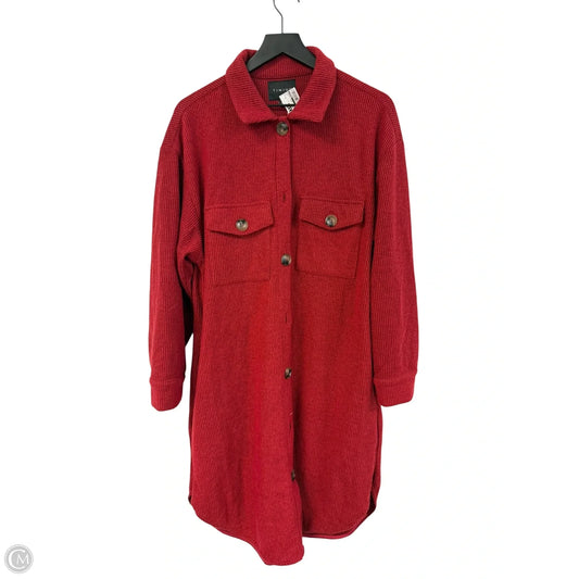 Jacket Shirt By Timing In Red, Size: M