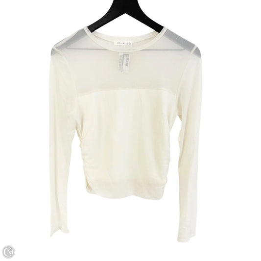 Top Long Sleeve By Active Usa In Cream, Size: L