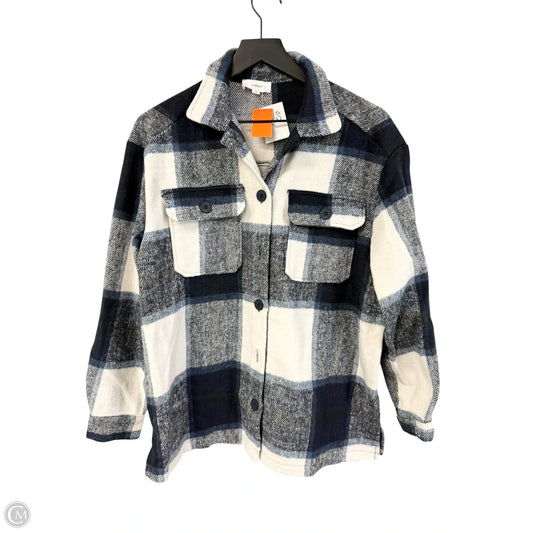 Jacket Shirt By Clothes Mentor In Plaid Pattern, Size: S