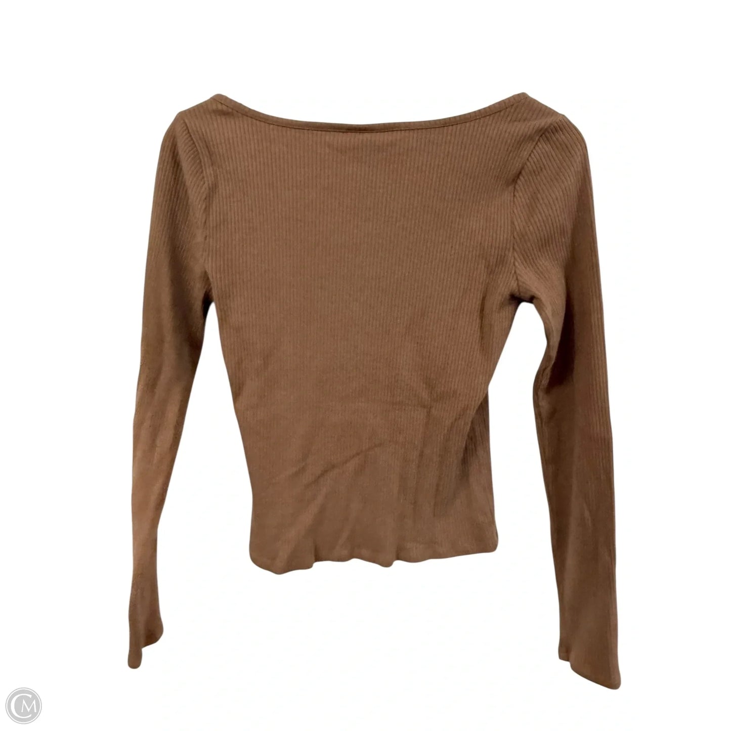 Top Long Sleeve Basic By Ana In Brown, Size: S