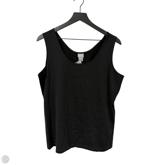 Top Sleeveless Basic By Chicos In Black, Size: Xl