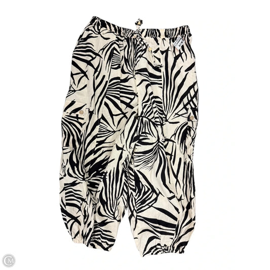 Pants Joggers By Rachel Zoe In Black & Cream, Size: 2x