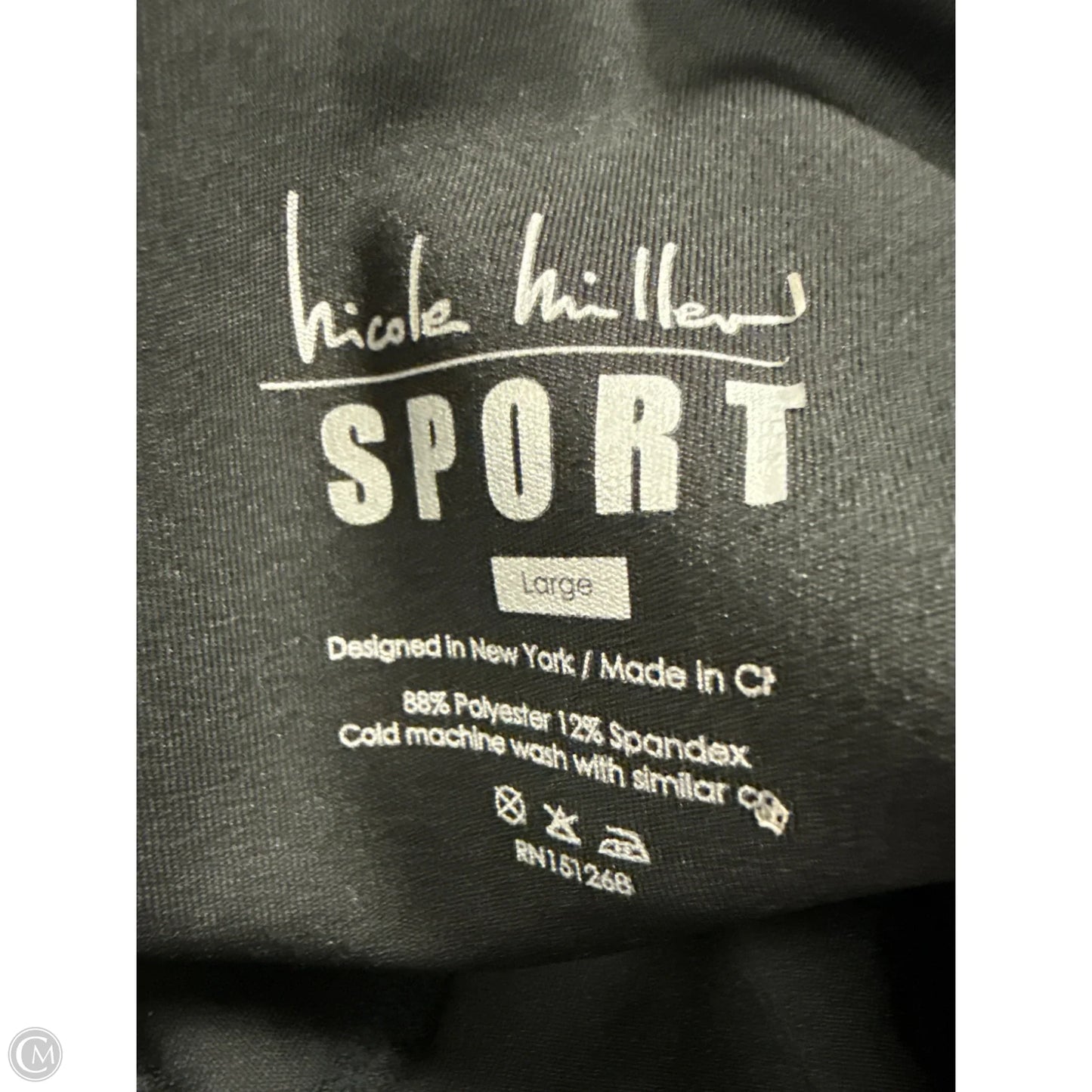 Athletic Leggings By Nicole By Nicole Miller In Black, Size: L