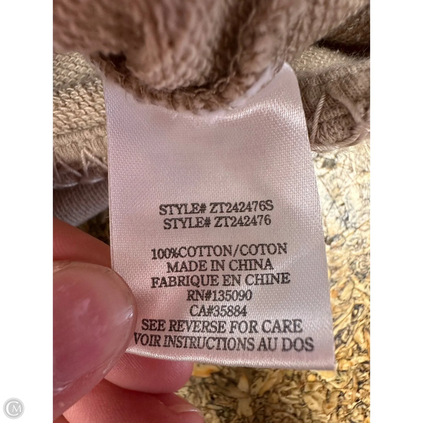 Top Long Sleeve By Z Supply In Beige, Size: s