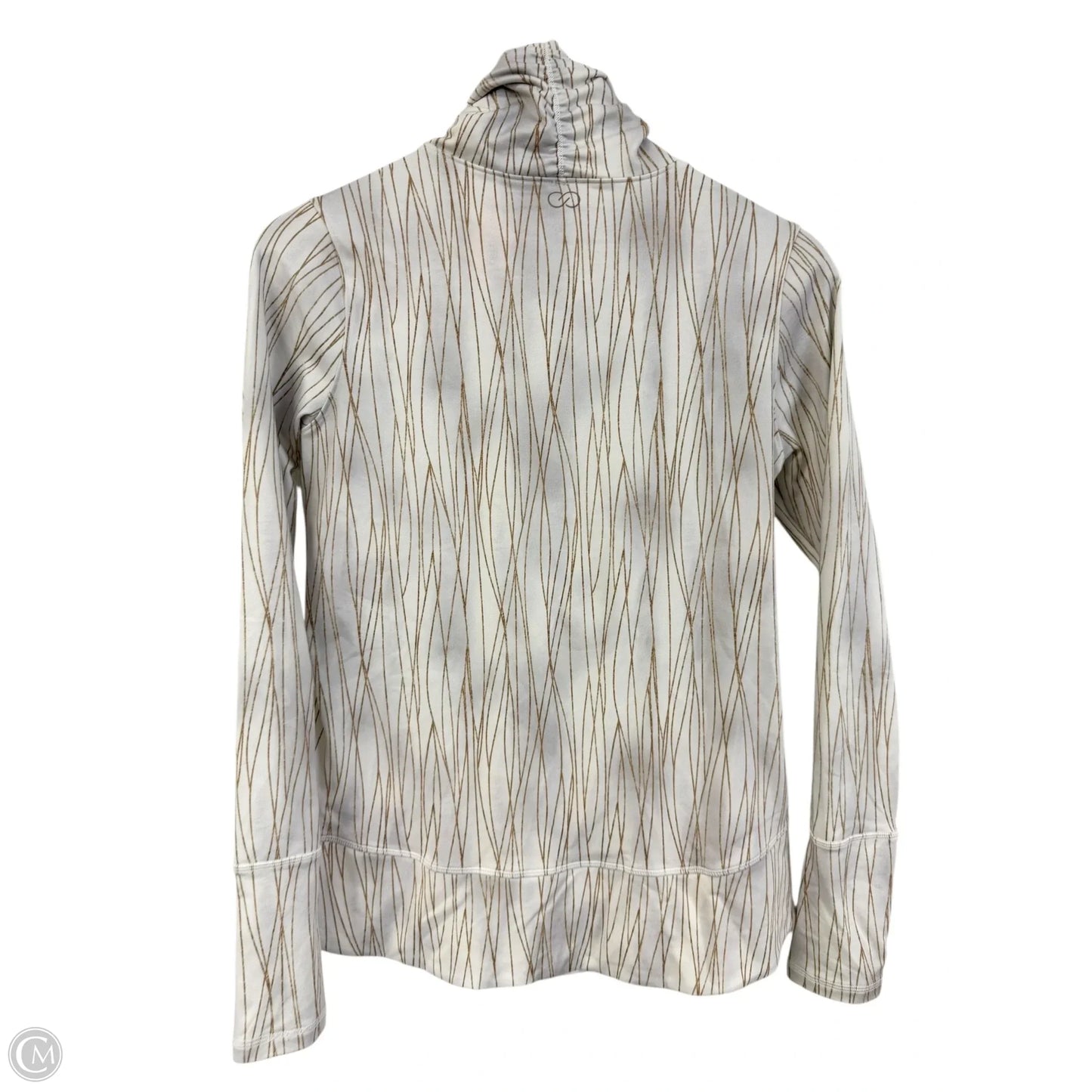 Athletic Top Long Sleeve Crewneck By Calia In Brown & White, Size: M