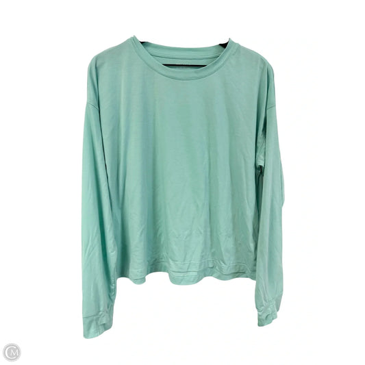 Athletic Top Long Sleeve Crewneck By Tek Gear In Aqua, Size: L