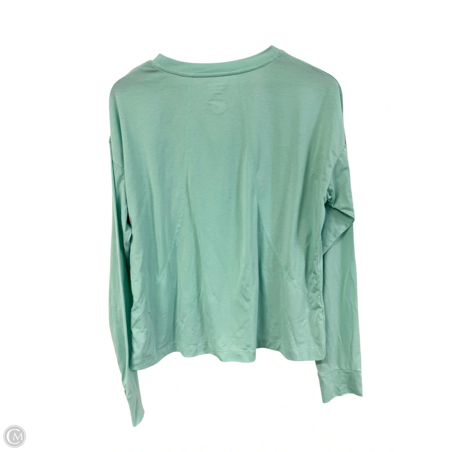 Athletic Top Long Sleeve Crewneck By Tek Gear In Aqua, Size: L