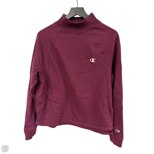 Sweatshirt Crewneck By Champion In Purple, Size: L