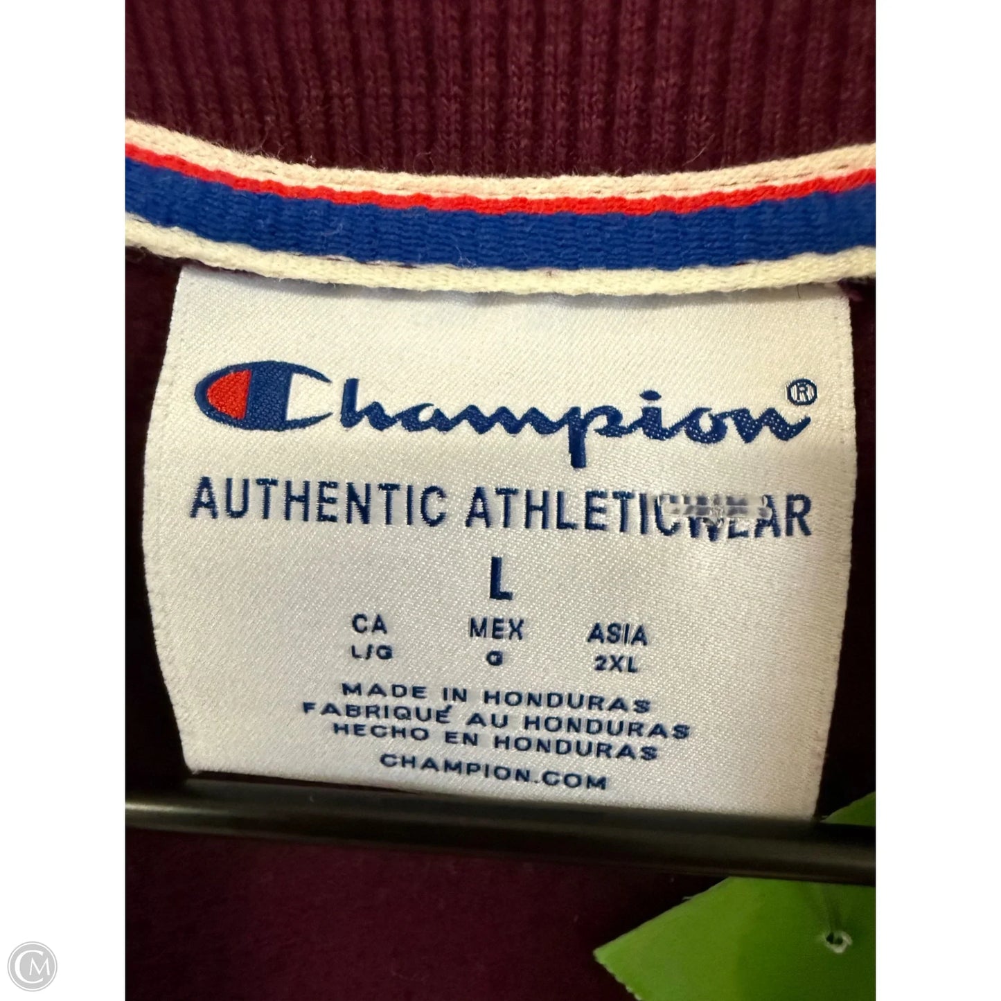 Sweatshirt Crewneck By Champion In Purple, Size: L
