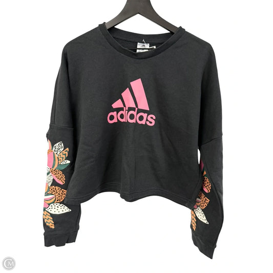 Sweatshirt Crewneck By Adidas In Black, Size: L