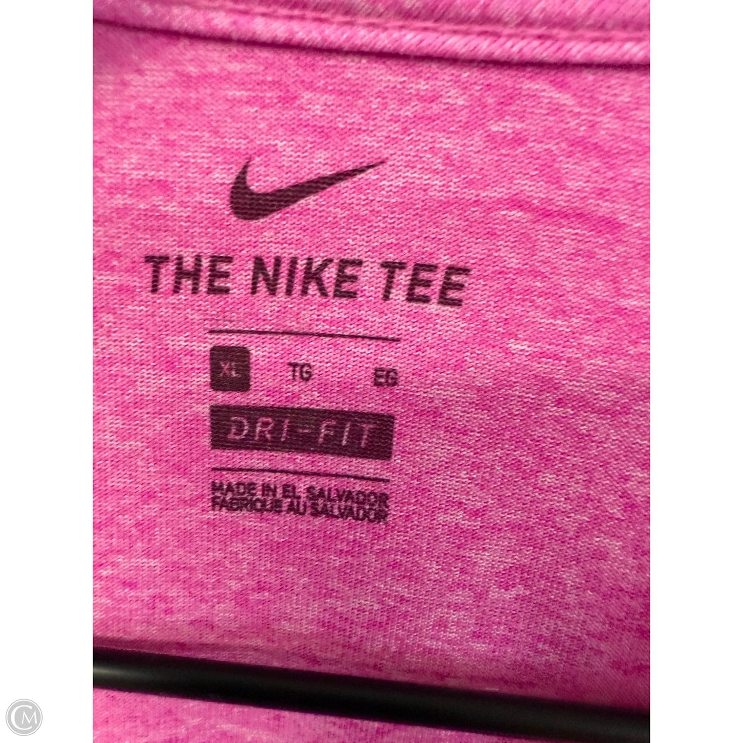 Athletic Top Short Sleeve By Nike Apparel In Pink, Size: Xl