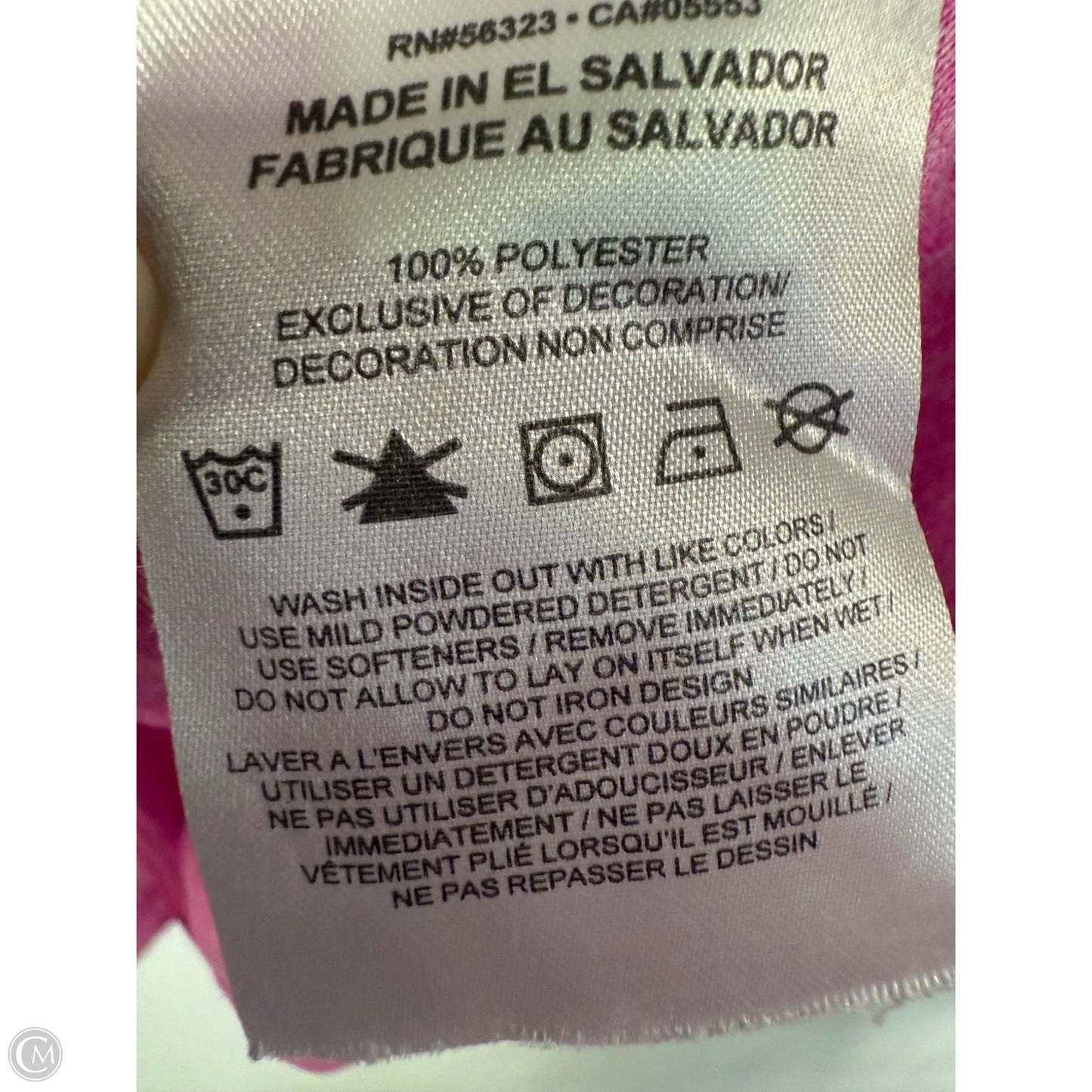 Athletic Top Short Sleeve By Nike Apparel In Pink, Size: Xl