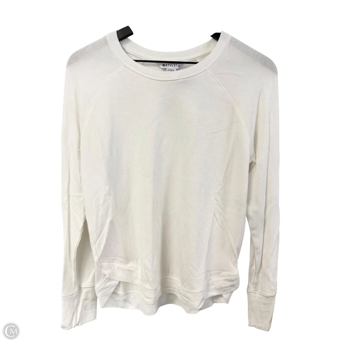 Athletic Top Long Sleeve Crewneck By Athleta In White, Size: S